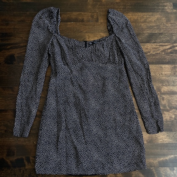 ZARA DRAPED POLKA DOT DRESS TRF - Picture 10 of 16